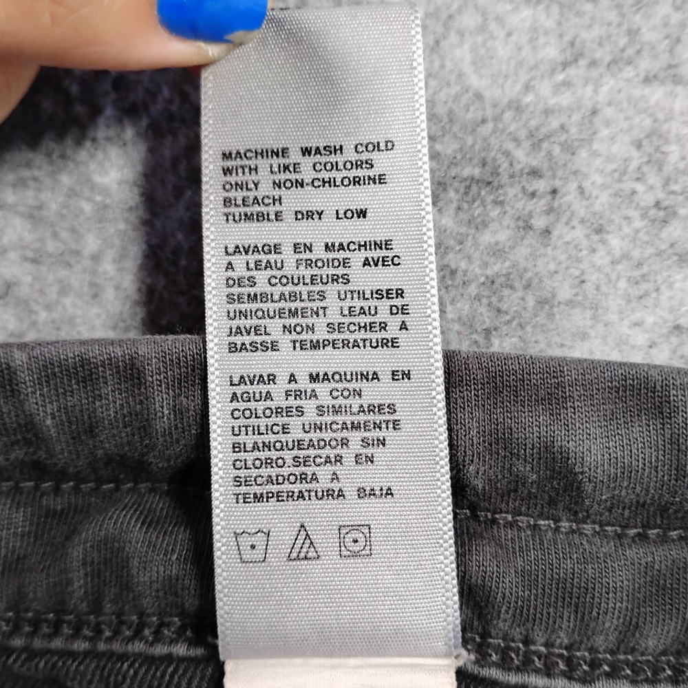 James Perse Standard Soft Drape Pants Gray Drawstring Tapered WKL1730 Size 3 L - Picture 6 of 11